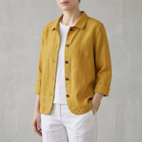 Relaxed Fit Button-Up Shirt for Women – Breathable Casual Comfort