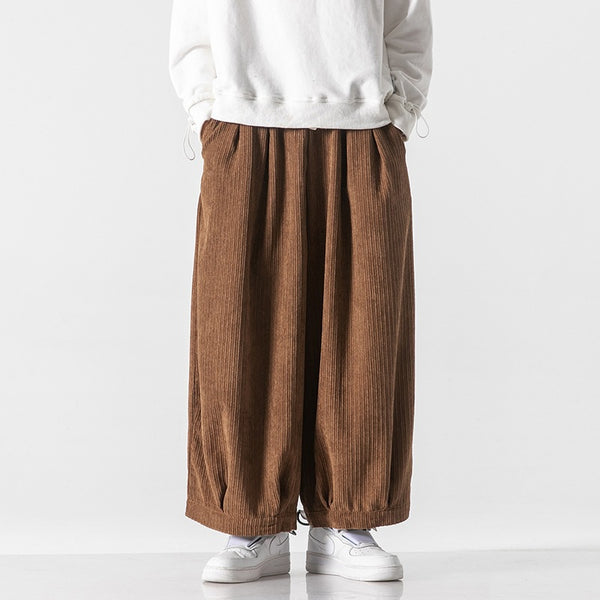 Men's Corduroy Harem Drawstring Pants