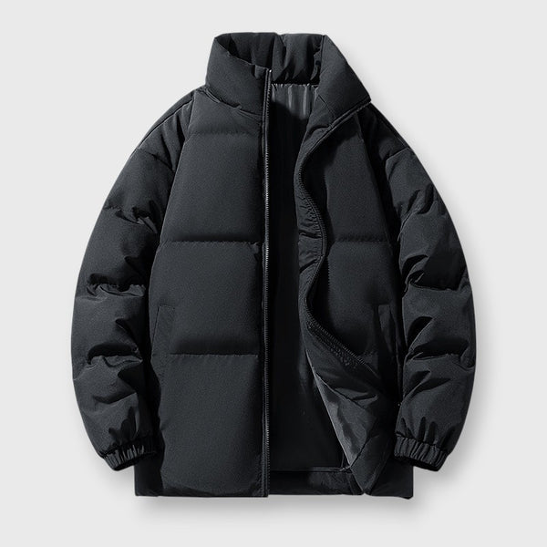 Men's Stand Collar Quilted Puffer Jacket