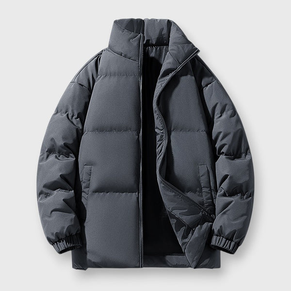 Men's Stand Collar Quilted Puffer Jacket