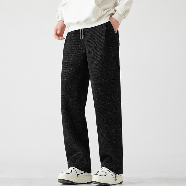 Men's Slanted Stripe Chenille Wide-Leg Pants