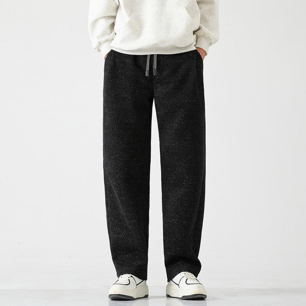 Men's Slanted Stripe Chenille Wide-Leg Pants