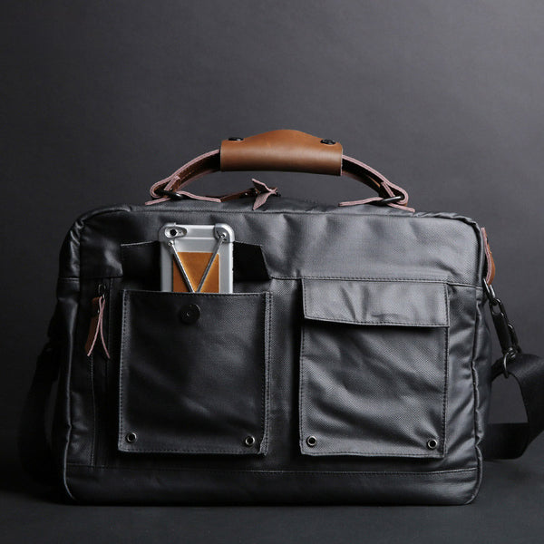 Canvas & Leather Laptop Briefcase – 14 and 15 inch