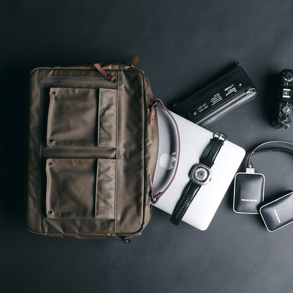 Canvas & Leather Laptop Briefcase – 14 and 15 inch