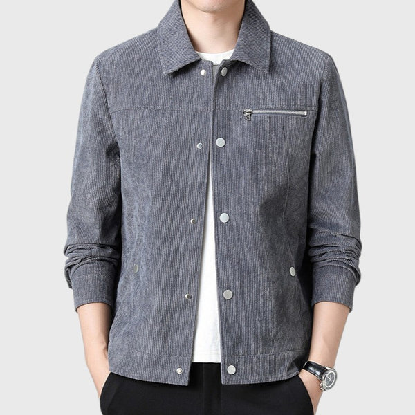 Corduroy Utility Jacket with Cargo Pockets