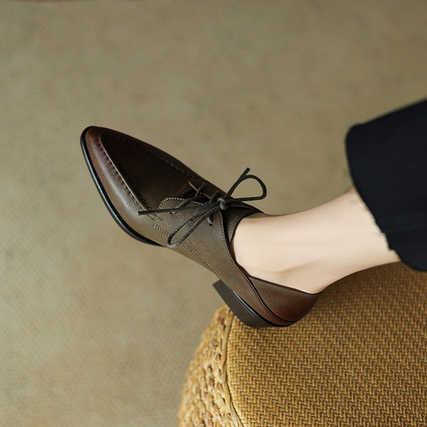 Sharp Silhouette Lace-Up Heels