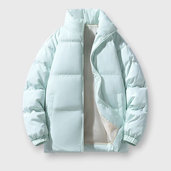 Men's Stand Collar Quilted Puffer Jacket