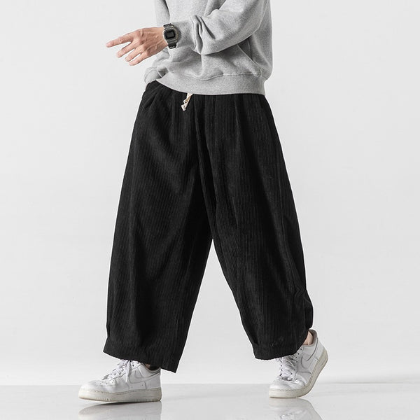Men's Corduroy Harem Drawstring Pants