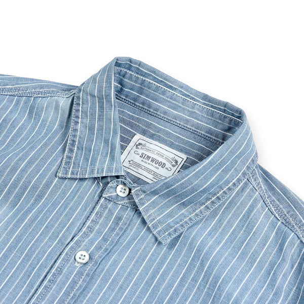 Men’s Light Blue Denim Shirt – Casual Button Down