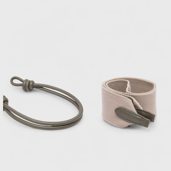 Genuine Leather Shoulder Bag with Pouch