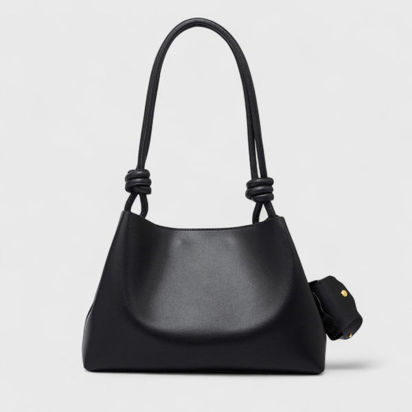 Genuine Leather Shoulder Bag with Pouch