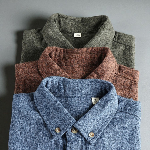 Men's Cotton Utility Pocket Long Sleeve Shirt