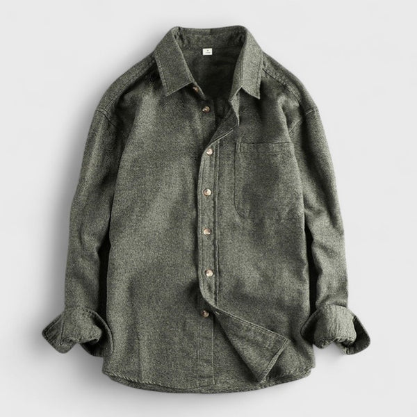 Men's Cotton Utility Pocket Long Sleeve Shirt