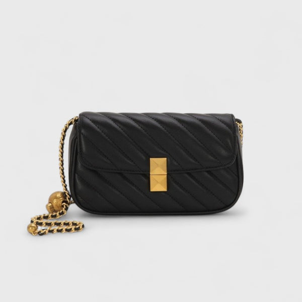Quilted Leather Chain Shoulder Bag