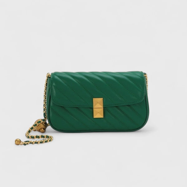 Quilted Leather Chain Shoulder Bag