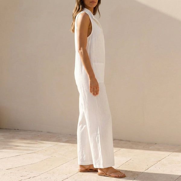Relaxed Fit Wide-Leg Jumpsuit for Women – Casual Stylish Comfort