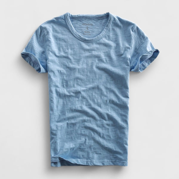 Vintage Fit Crew Neck Cotton T-Shirt