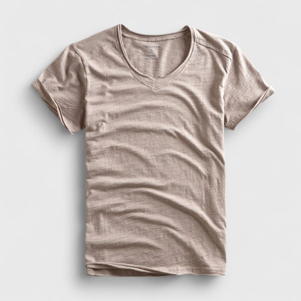 Vintage Fit V-Neck Cotton T-Shirt