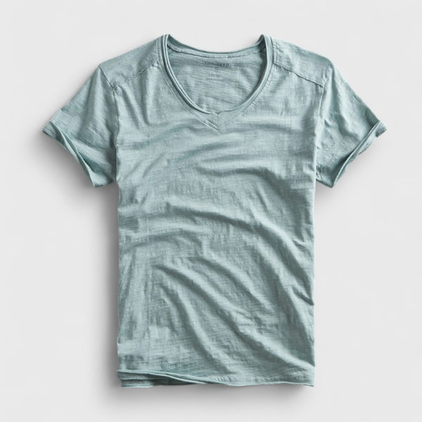 Vintage Fit V-Neck Cotton T-Shirt