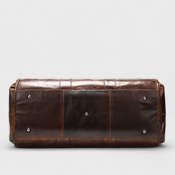 Top-Grain Leather Vintage Weekender Duffel