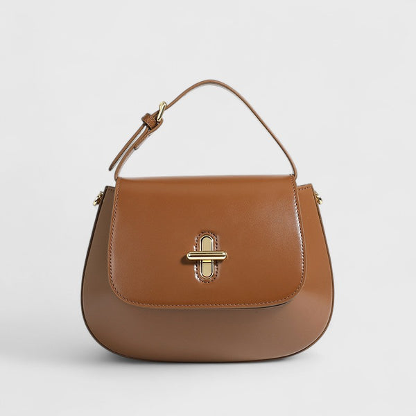 Women's Oval Leather Crossbody Bag