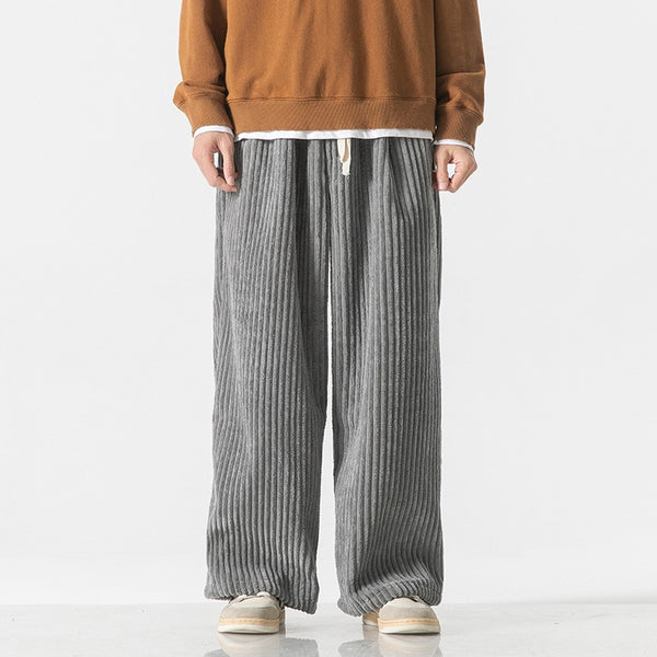 Corduroy Straight-Leg Workwear Pants
