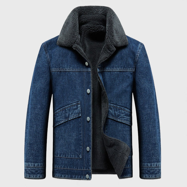 Men's Padded Cotton Denim Jacket
