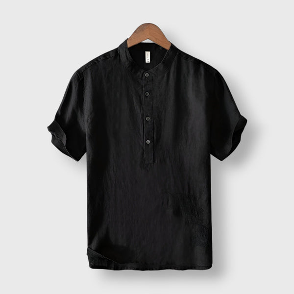Men’s Cotton Linen Short Sleeve Shirt