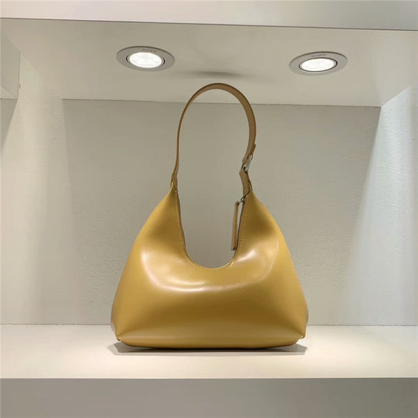 Vintage Cowhide U-shaped Underarm Bag