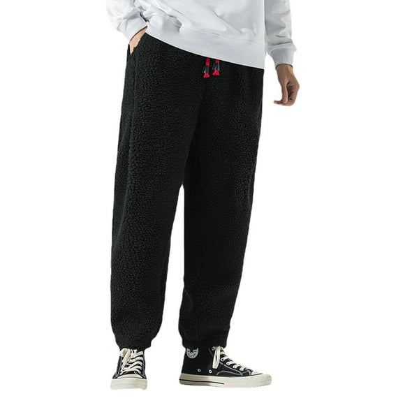 Plush-Lined Cotton Harem Pants