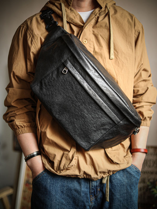 Men's Cowhide Vintage Crossbody Messenger Bag