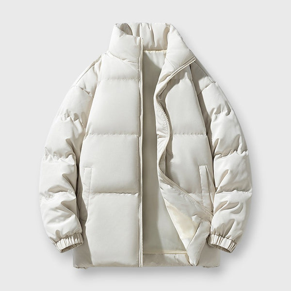 Men's Stand Collar Quilted Puffer Jacket