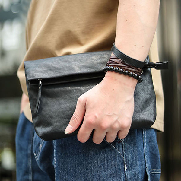 Men's Cowhide Mini Crossbody Bag