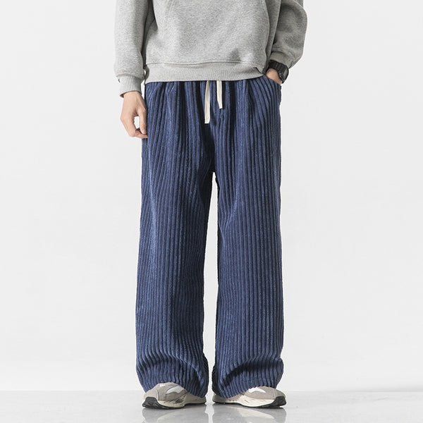 Corduroy Straight-Leg Workwear Pants