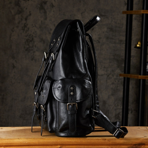 Men's Vegetable-Tanned Leather Travel Duffel Bag