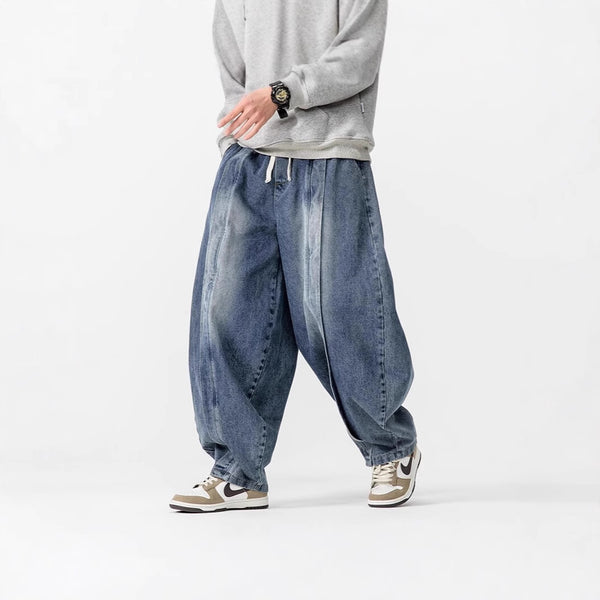 Men's Harem Tapered Denim Jeans