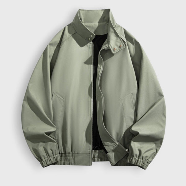 Men's Stand Collar Utility Zip Jacket