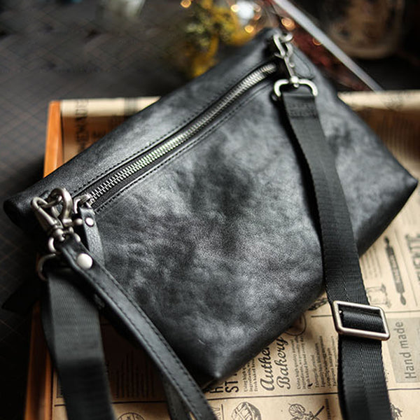 Men's Cowhide Mini Crossbody Bag