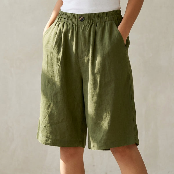 Wide-Leg Bermuda Shorts for Women – Comfortable & Stylish Design