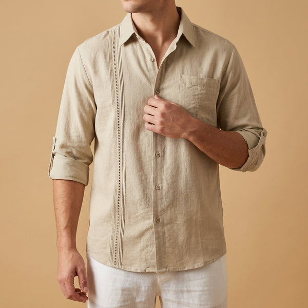 Relaxed Fit Button-Up Shirt for Men – Breathable Casual Comfort