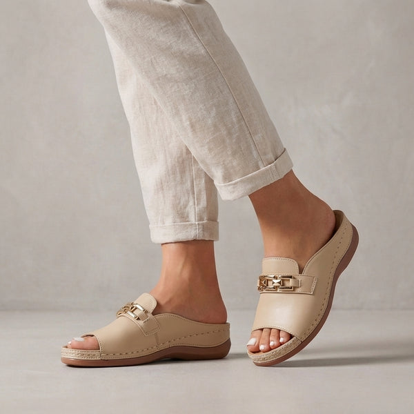 Orthopedic Open Toe Slide Sandals for Women – Ergonomic Support & Comfort