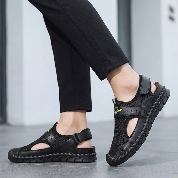 Closed-Toe Fisherman Sandals for Men – Breathable Orthopedic Comfort