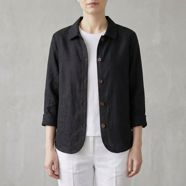 Relaxed Fit Button-Up Shirt for Women – Breathable Casual Comfort