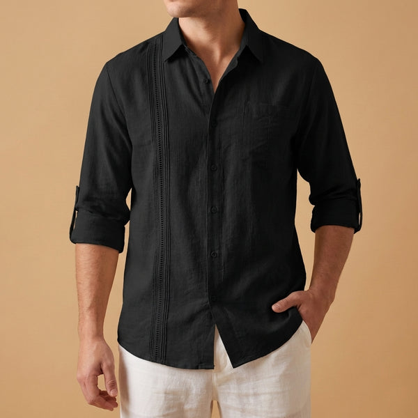 Relaxed Fit Button-Up Shirt for Men – Breathable Casual Comfort