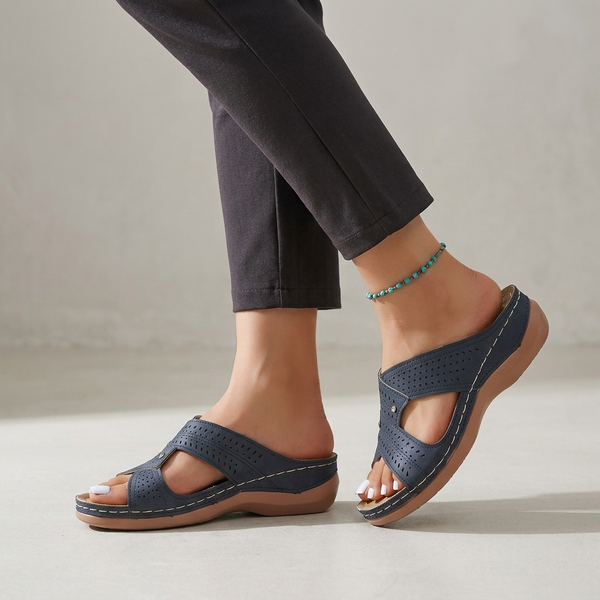 Orthopedic Slip-On Wedge Sandals for Women – Comfortable Support & Style
