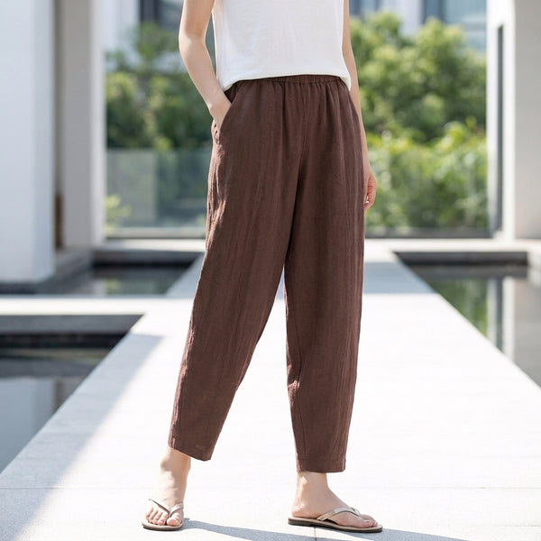 Relaxed Fit Tapered Harem Pants for Women – Comfortable Casual Style