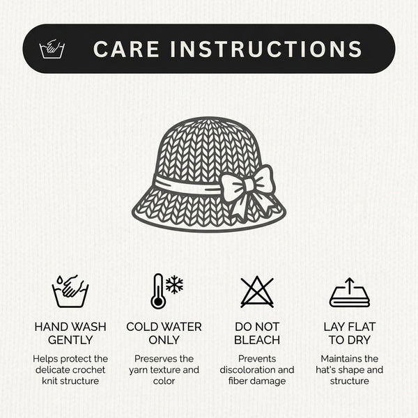 Crochet Knit Bow Detail Bucket Sun Hat for Women – Stylish Casual Protection