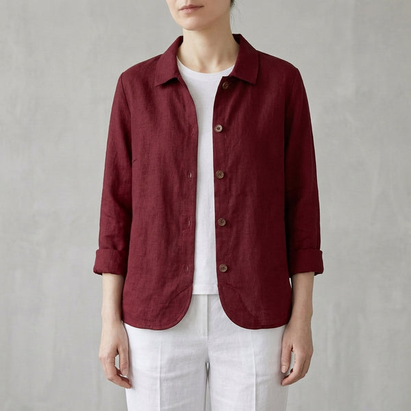 Relaxed Fit Button-Up Shirt for Women – Breathable Casual Comfort