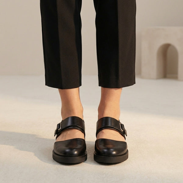 Orthopedic Round Toe Mary Jane Flats for Women – Supportive Comfort & Style
