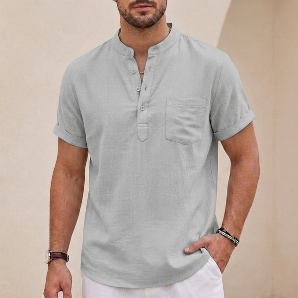 Relaxed Fit Henley Shirt for Men – Casual Comfort & Style
